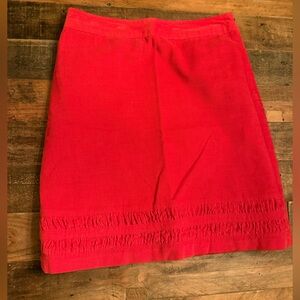Boden Red Corduroy Skirt